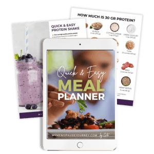 Quick & Easy Meal Planner with protein guide for midlife nutrition, published by DBI
